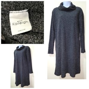 KAILEIGH SWEATER DRESS TURTLENECK LONG SLEEVE KNEE LENGTH GRAY SIZE MEDIUM